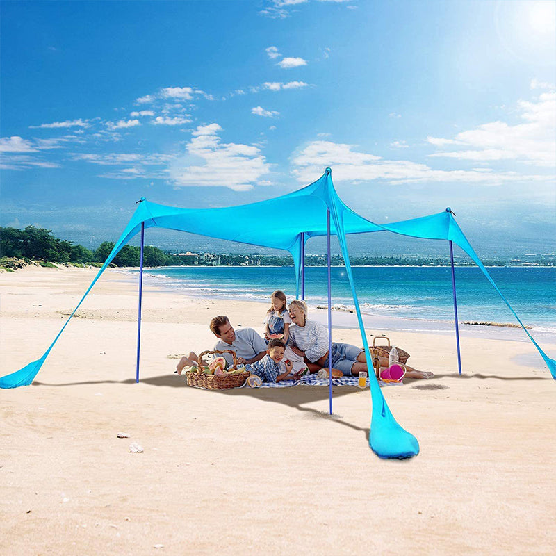 Family beach tent, large pop-up parasol, beach shelter, sun shade. Stable poles with portable carry bag. Outdoor shade. Family beach tent, large pop-up parasol, beach shelter, sun shade. Stable poles with portable carry bag. Outdoor shade.