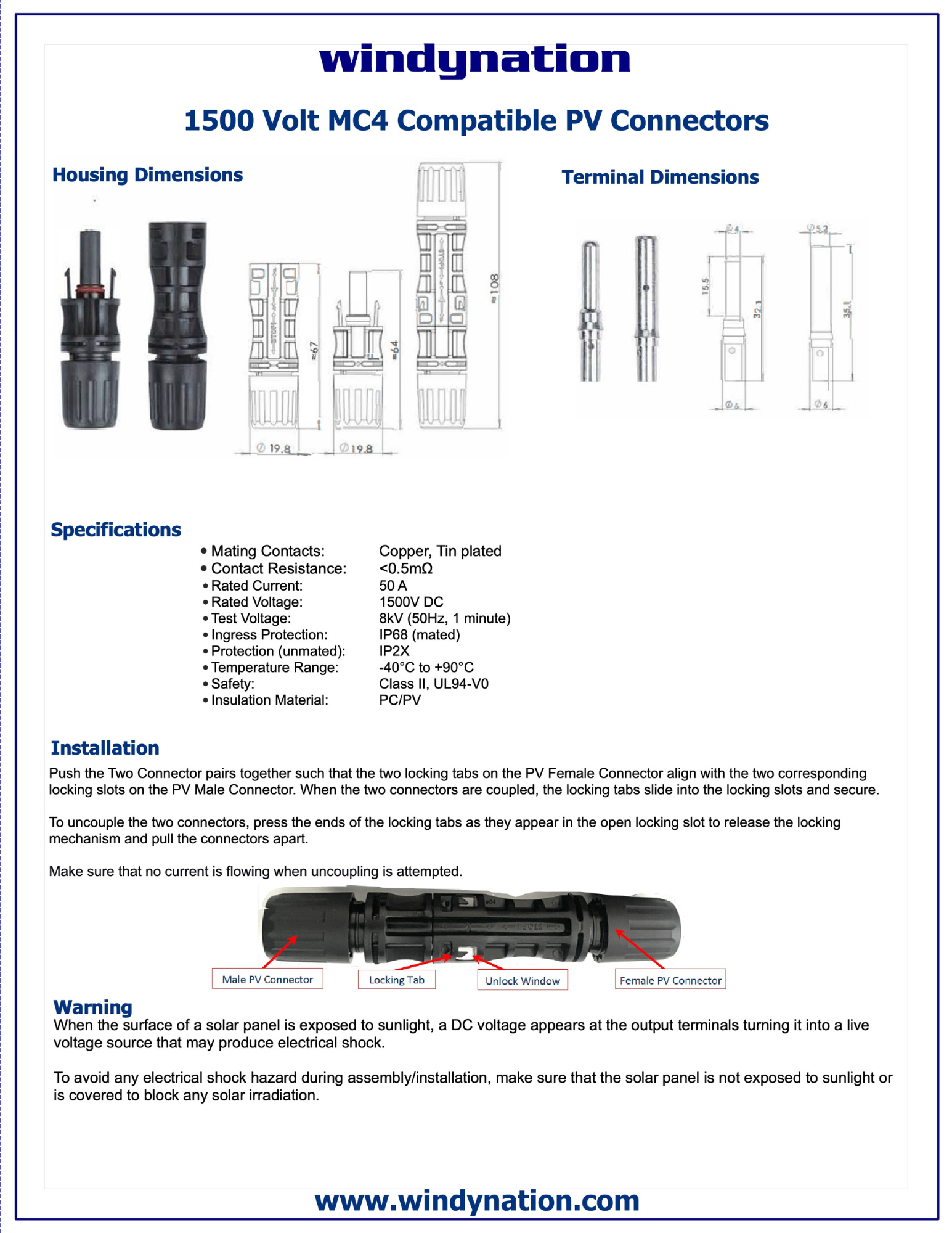 8 AWG 8 Gauge PV Solar Connectors for Solar Panel Extension Cable Wire 8 AWG 8 Gauge PV Solar Connectors for Solar Panel Extension Cable Wire
