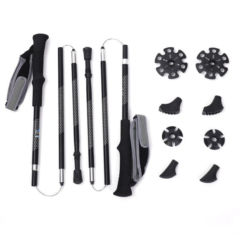 Cross Border New Suit Z-Type Folding Cross Country Walking Stick Cross Border New Suit Z-Type Folding Cross Country Walking Stick