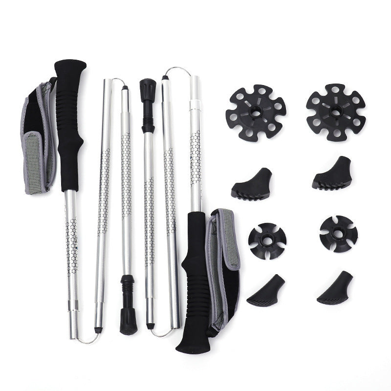 Cross Border New Suit Z-Type Folding Cross Country Walking Stick Cross Border New Suit Z-Type Folding Cross Country Walking Stick