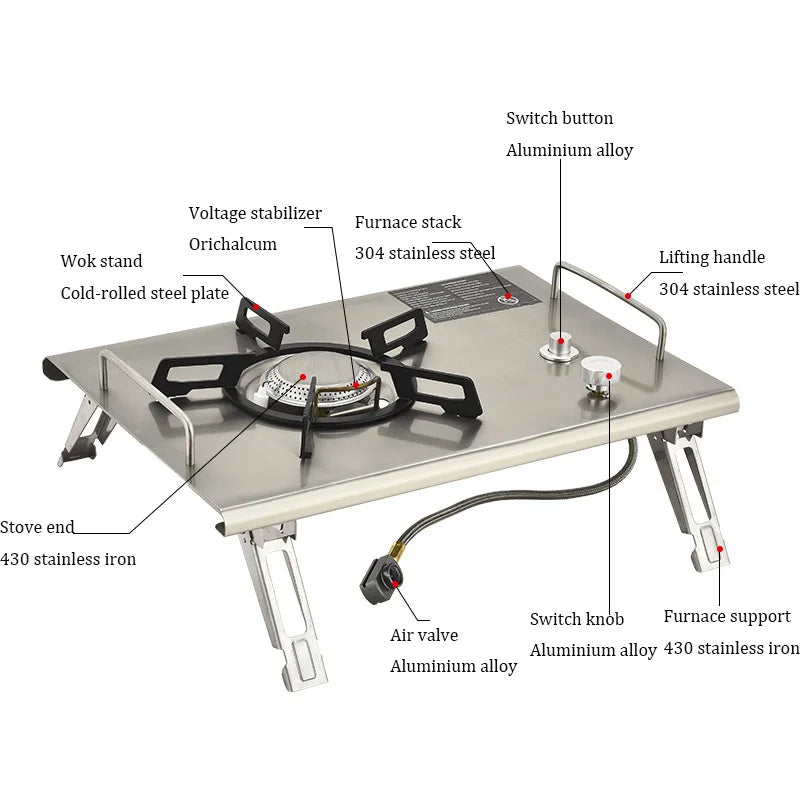 Camping Gas Stove Foldable IGT Gas Stove 4000W Stainless Steel Camping Table Stove Portable Outdoor Picnic Desktop Furnace Camping Gas Stove Foldable IGT Gas Stove 4000W Stainless Steel Camping Table Stove Portable Outdoor Picnic Desktop Furnace
