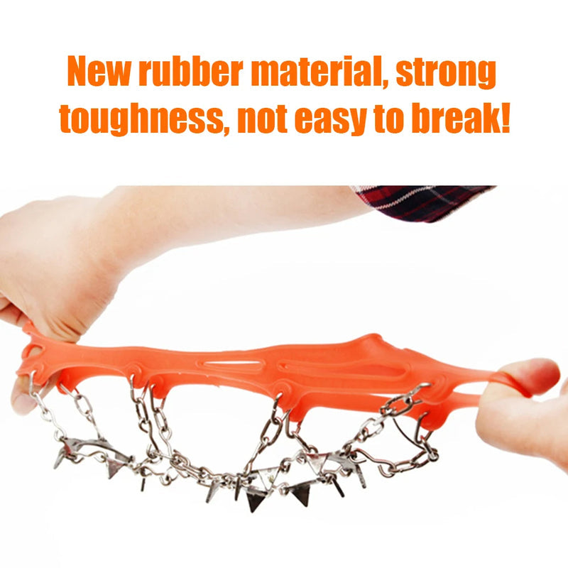 1 Pair Outdoor Climbing Non-slip Ice Snow Grippers 13 Teeth Spike Cleats Crampons for Family Outdoor Camping Accessories 1 Pair Outdoor Climbing Non-slip Ice Snow Grippers 13 Teeth Spike Cleats Crampons for Family Outdoor Camping Accessories