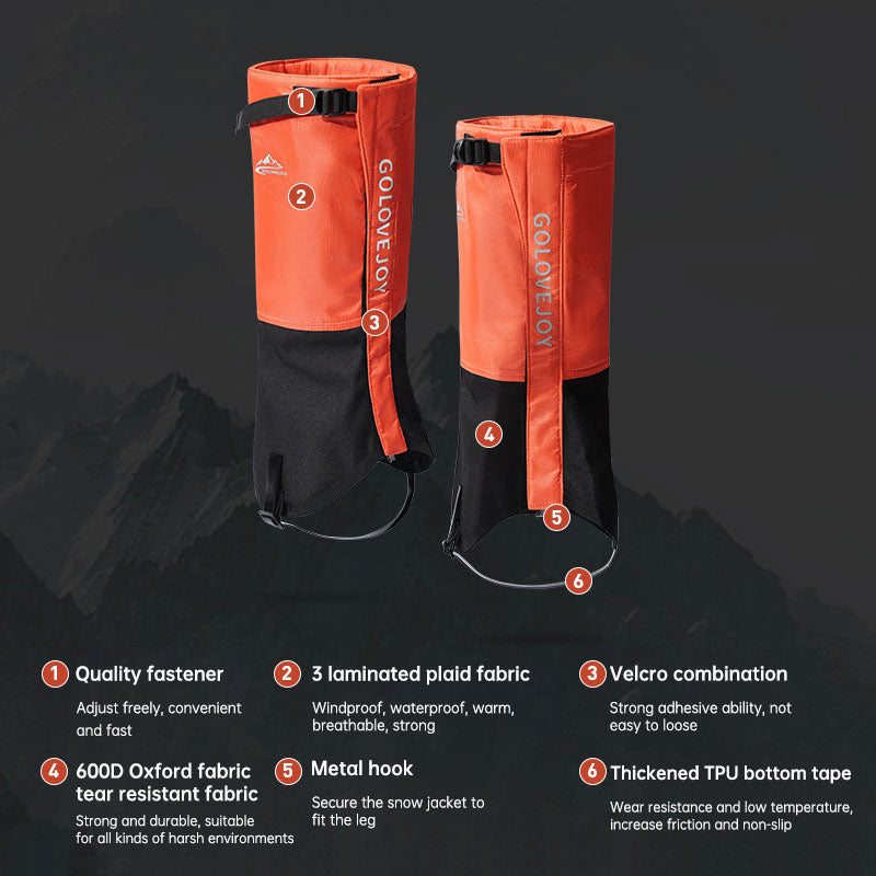Hiking Skiing Leg Guard Foot Cover Men and Women Winter Outdoor Cold Warm Thickening Waterproof Wear-resistant Leg Cover Hiking Skiing Leg Guard Foot Cover Men and Women Winter Outdoor Cold Warm Thickening Waterproof Wear-resistant Leg Cover
