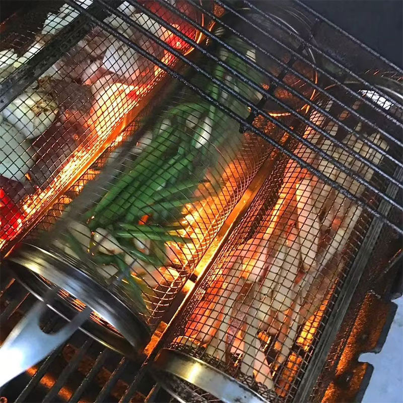 Portable Metal BBQ Grilling Basket for Outdoor Camping Portable Metal BBQ Grilling Basket for Outdoor Camping