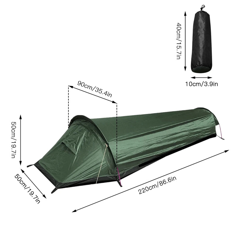 Camping Single Person Tent Ultralight Compact Outdoor Sleeping Bag Tent Larger Space Waterproof Backpacking Tent Cover Hiking Camping Single Person Tent Ultralight Compact Outdoor Sleeping Bag Tent Larger Space Waterproof Backpacking Tent Cover Hiking