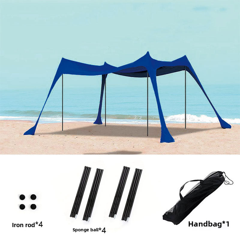 Family beach tent, large pop-up parasol, beach shelter, sun shade. Stable poles with portable carry bag. Outdoor shade. Family beach tent, large pop-up parasol, beach shelter, sun shade. Stable poles with portable carry bag. Outdoor shade.