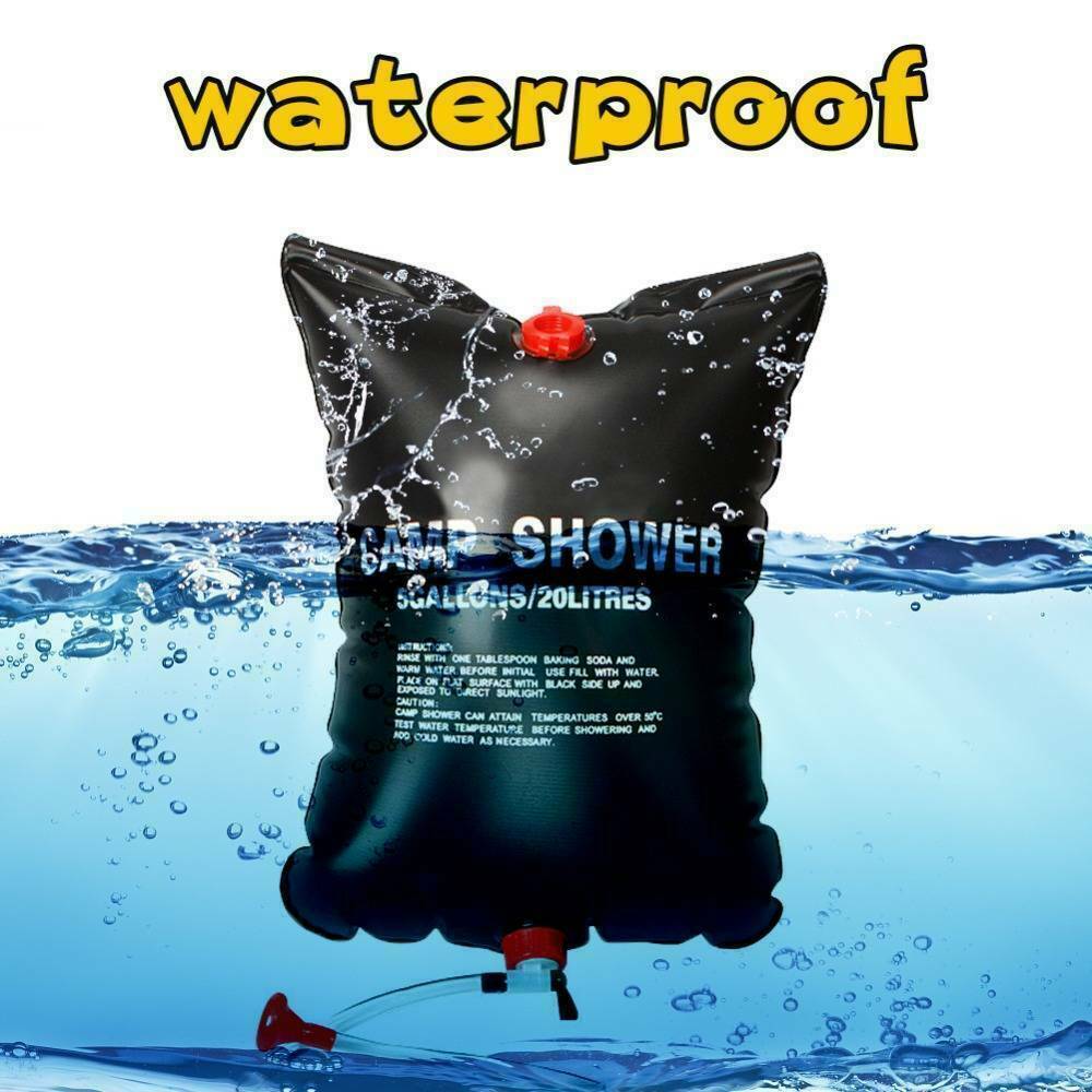 20L Camping Shower Portable Compact Solar Sun Heating Bath Bag Outdoor Travel 20L Camping Shower Portable Compact Solar Sun Heating Bath Bag Outdoor Travel