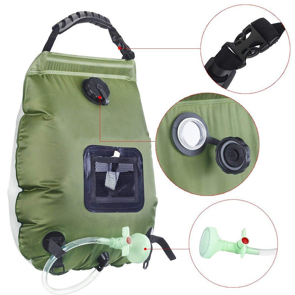 Portable Shower 20L Sun absorbs heat Water Storage Bags Outdoor Camping Hiking Heating Shower Bathing Bags Heating Shower Bags Portable Shower 20L Sun absorbs heat Water Storage Bags Outdoor Camping Hiking Heating Shower Bathing Bags Heating Shower Bags