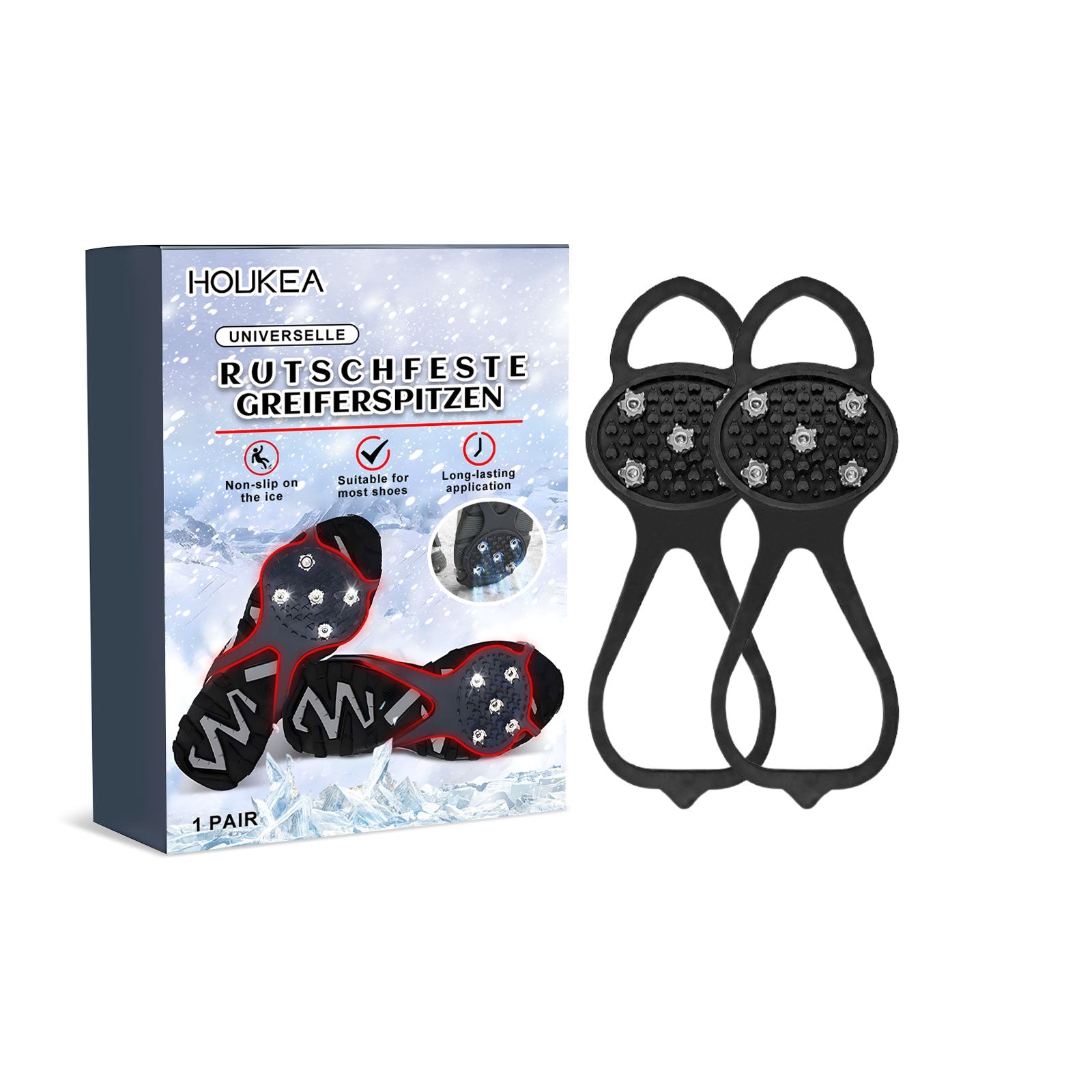 Universelle Rutschfeste Greiferspitzen, Outdoor Crampons Snowshoe Cover Mountaineering Sports Fall Easy To Wear And Take Off Shoe Cover Universelle Rutschfeste Greiferspitzen, Outdoor Crampons Snowshoe Cover Mountaineering Sports Fall Easy To Wear And Take Off Shoe Cover