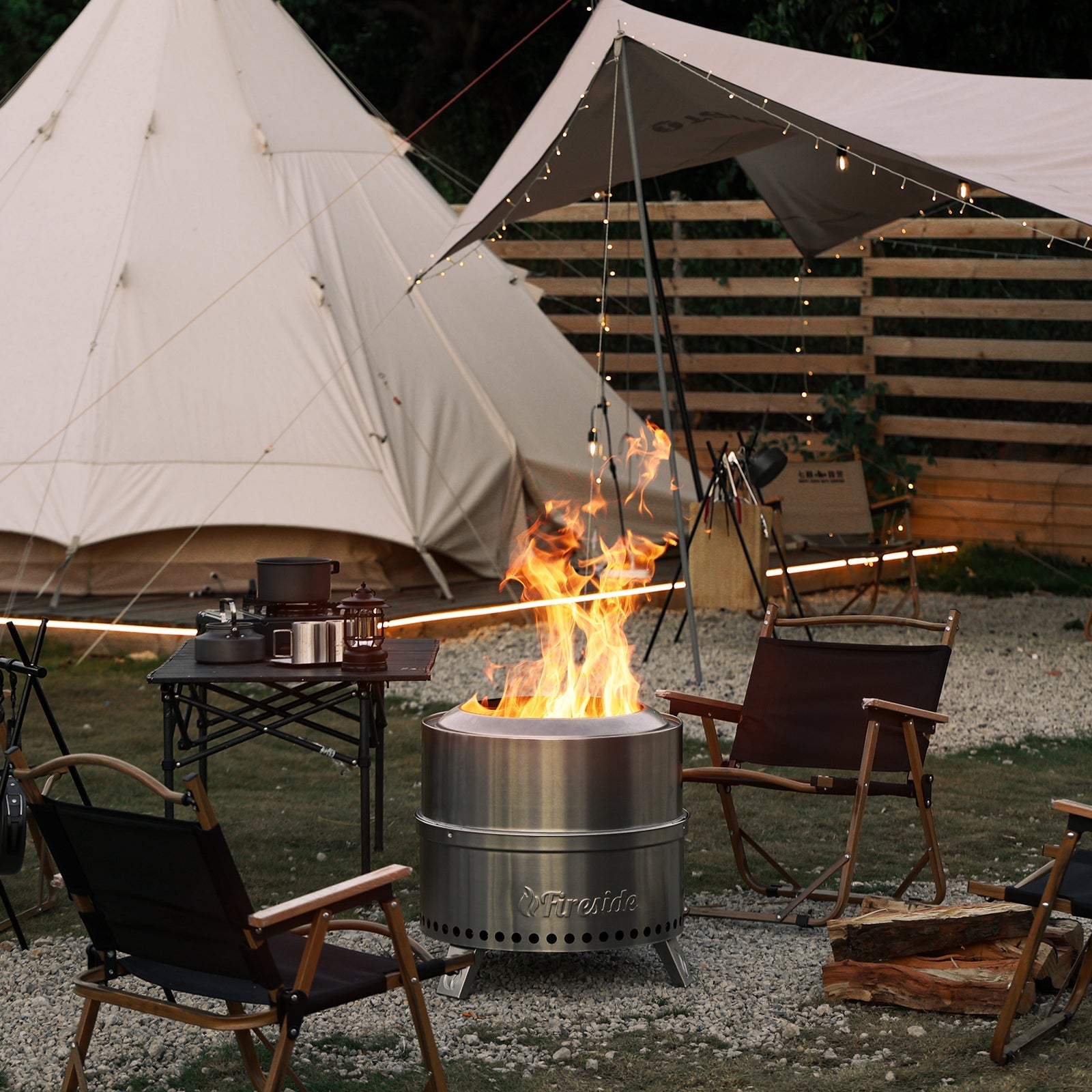 Pluto R19-SS Smokeless Outdoor Fire Pit -  Stainless Steel Pluto R19-SS Smokeless Outdoor Fire Pit -  Stainless Steel