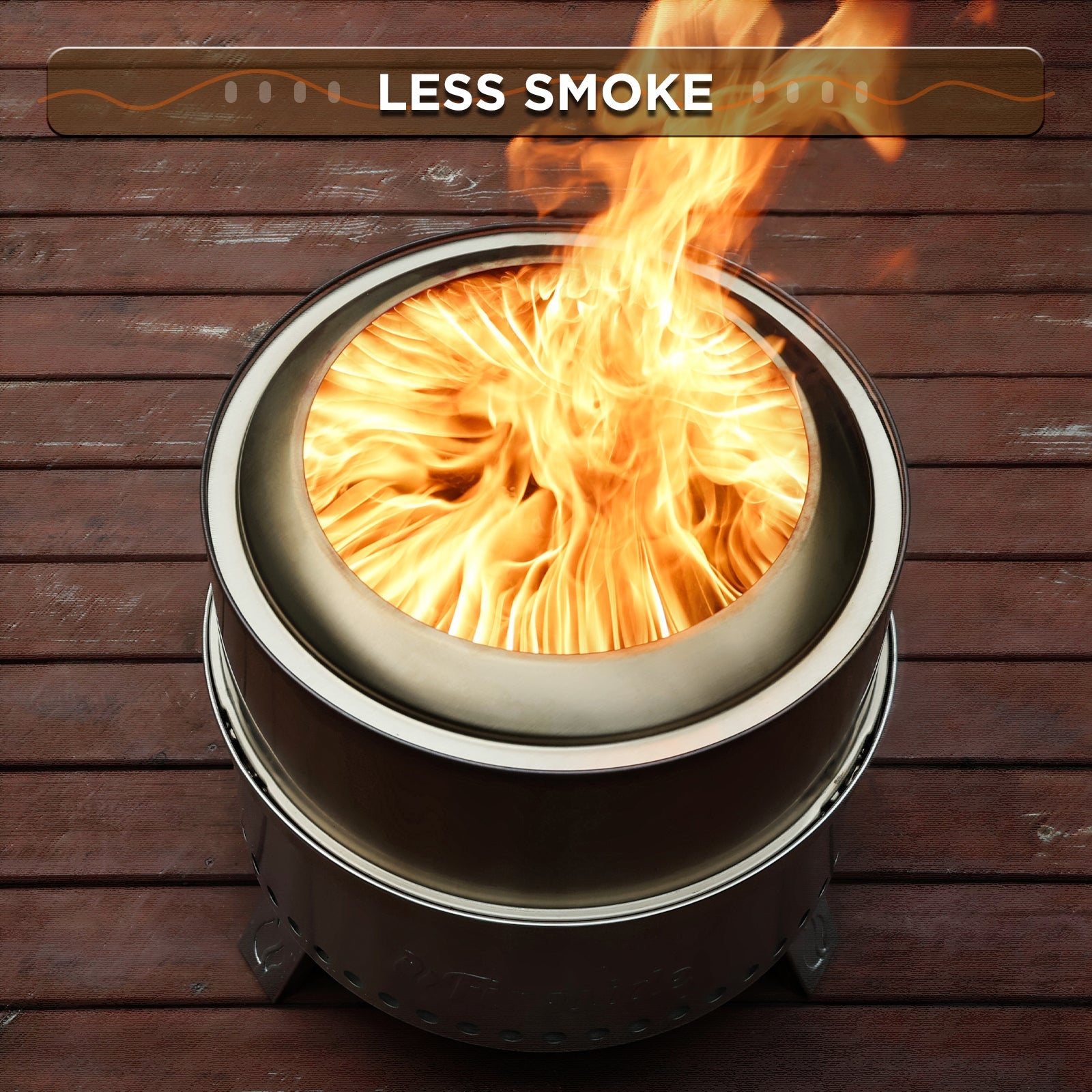 Pluto R19-SS Smokeless Outdoor Fire Pit -  Stainless Steel Pluto R19-SS Smokeless Outdoor Fire Pit -  Stainless Steel