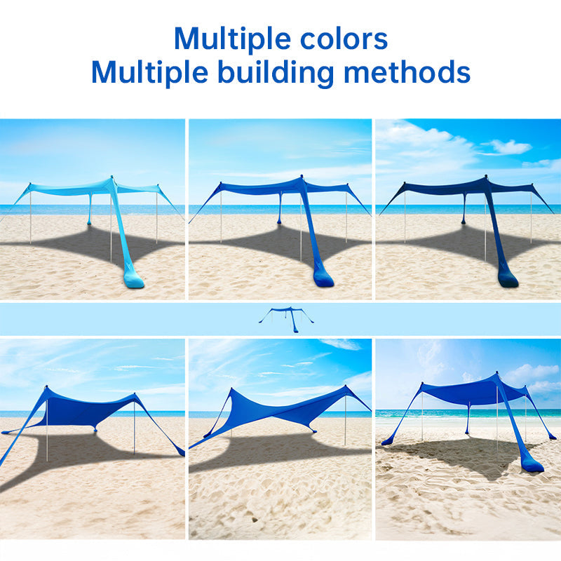 Family beach tent, large pop-up parasol, beach shelter, sun shade. Stable poles with portable carry bag. Outdoor shade. Family beach tent, large pop-up parasol, beach shelter, sun shade. Stable poles with portable carry bag. Outdoor shade.