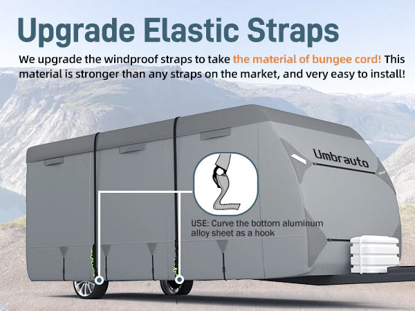 Umbrauto RV Cover,7 Layers Travel Trailer Cover, Waterproof Camper Cover,Grey Umbrauto RV Cover,7 Layers Travel Trailer Cover, Waterproof Camper Cover,Grey