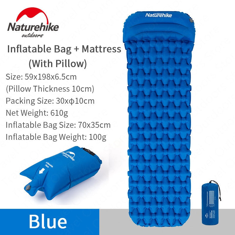 Naturehike Outdoor Camping Mat Inflatable Bag Inflatable Tent Sleeping Pad Ultralight Portable Picnic Air Mat Camping Picnic Pad Naturehike Outdoor Camping Mat Inflatable Bag Inflatable Tent Sleeping Pad Ultralight Portable Picnic Air Mat Camping Picnic Pad