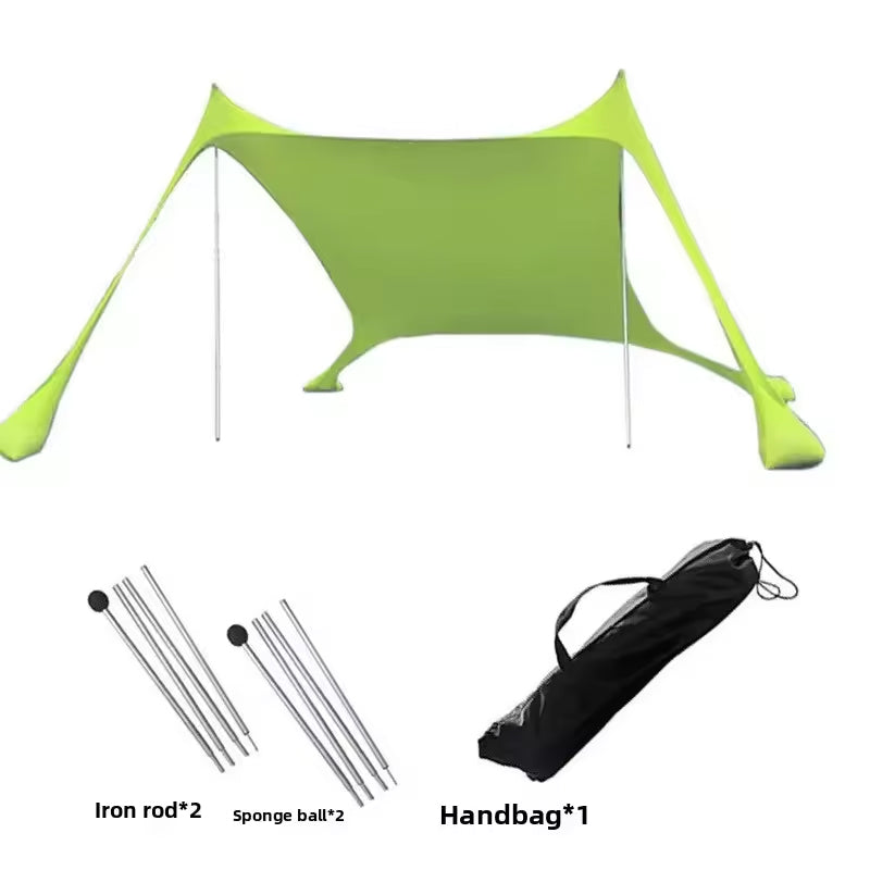 Family beach tent, large pop-up parasol, beach shelter, sun shade. Stable poles with portable carry bag. Outdoor shade. Family beach tent, large pop-up parasol, beach shelter, sun shade. Stable poles with portable carry bag. Outdoor shade.