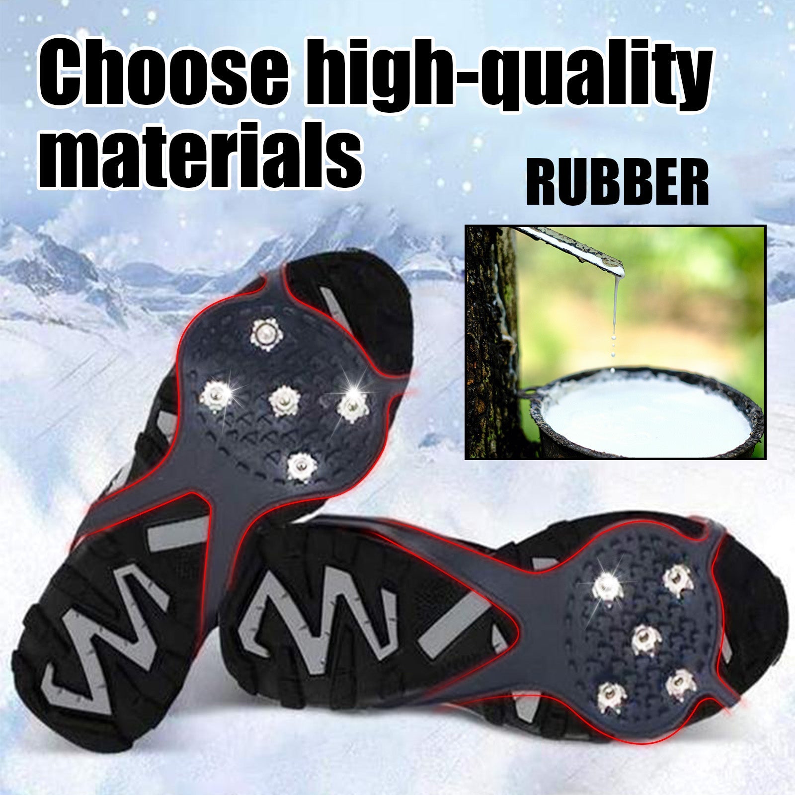 Universelle Rutschfeste Greiferspitzen, Outdoor Crampons Snowshoe Cover Mountaineering Sports Fall Easy To Wear And Take Off Shoe Cover Universelle Rutschfeste Greiferspitzen, Outdoor Crampons Snowshoe Cover Mountaineering Sports Fall Easy To Wear And Take Off Shoe Cover
