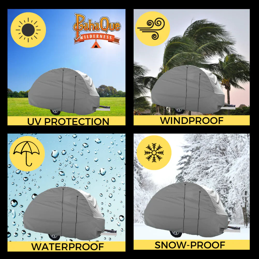 NuCamp TAB 320 Outback/Boondock Trailer Cover by PahaQue NuCamp TAB 320 Outback/Boondock Trailer Cover by PahaQue