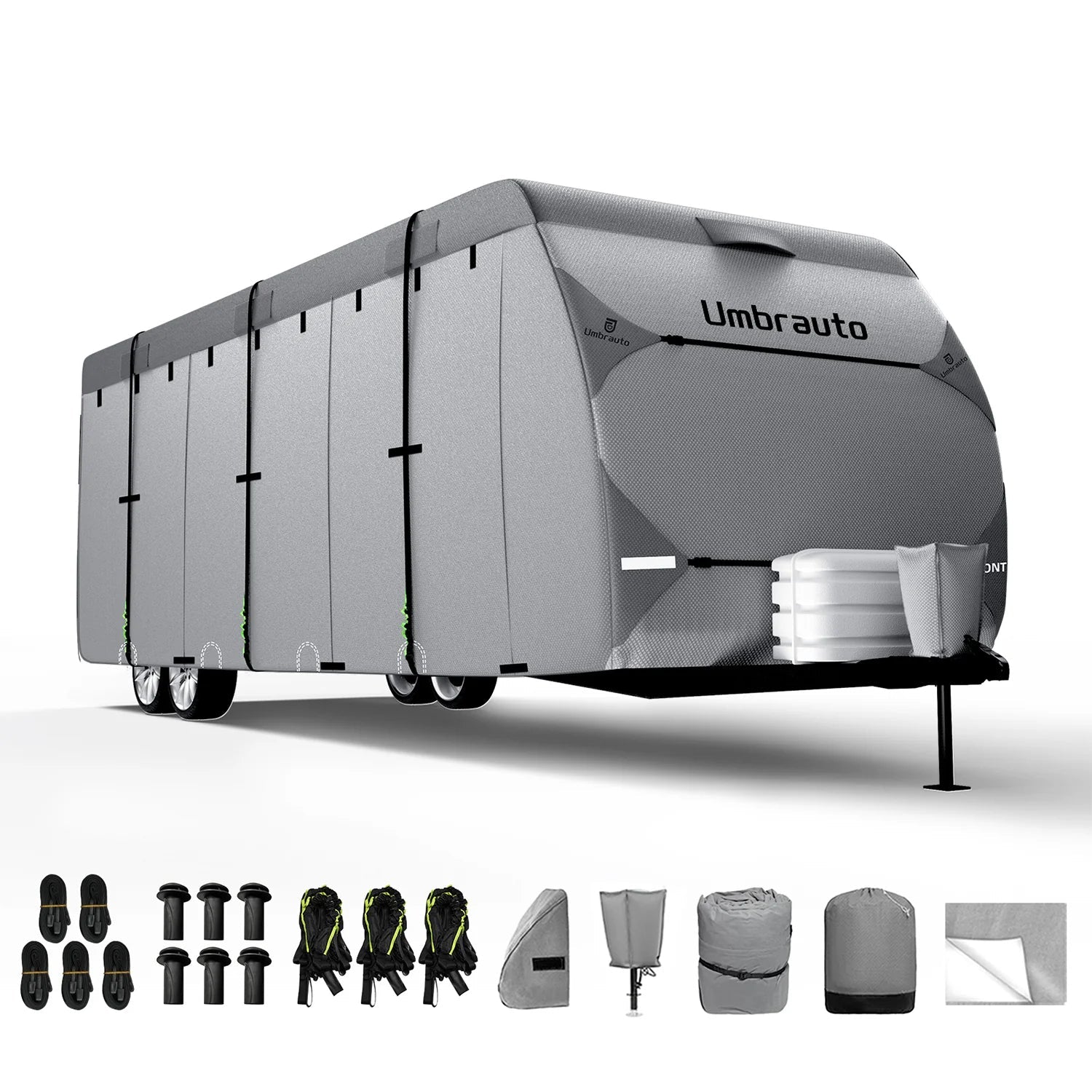 Umbrauto RV Cover,7 Layers Travel Trailer Cover, Waterproof Camper Cover,Grey Umbrauto RV Cover,7 Layers Travel Trailer Cover, Waterproof Camper Cover,Grey