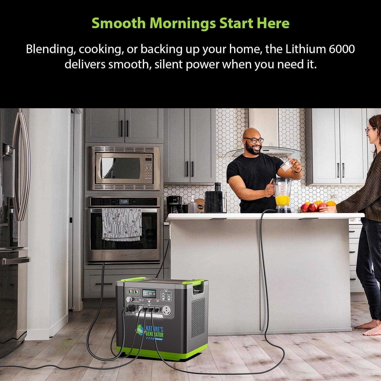Nature's Generator Lithium 6000 with Solar Panel Nature's Generator Lithium 6000 with Solar Panel
