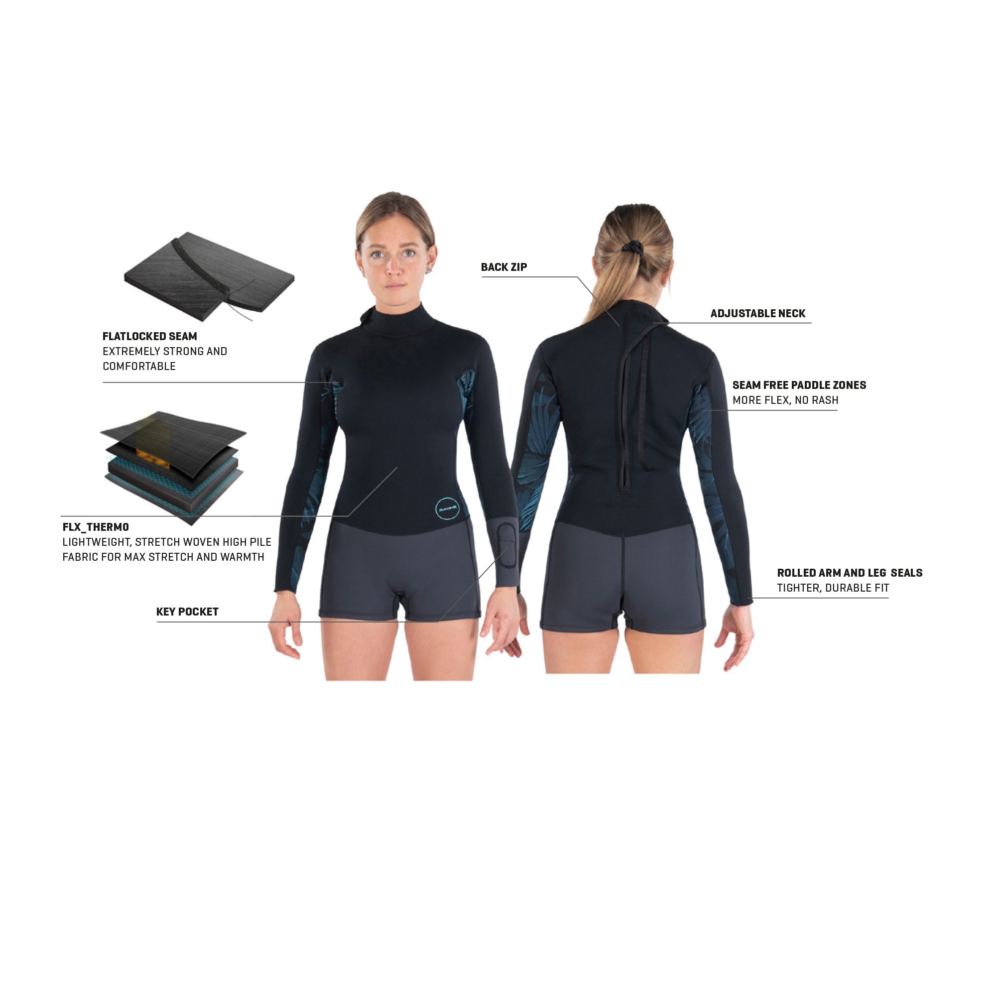Dakine Womens Mission Springsuit 2mm Dakine Womens Mission Springsuit 2mm
