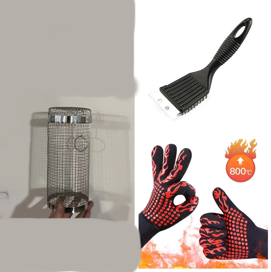 Portable Metal BBQ Grilling Basket for Outdoor Camping Portable Metal BBQ Grilling Basket for Outdoor Camping