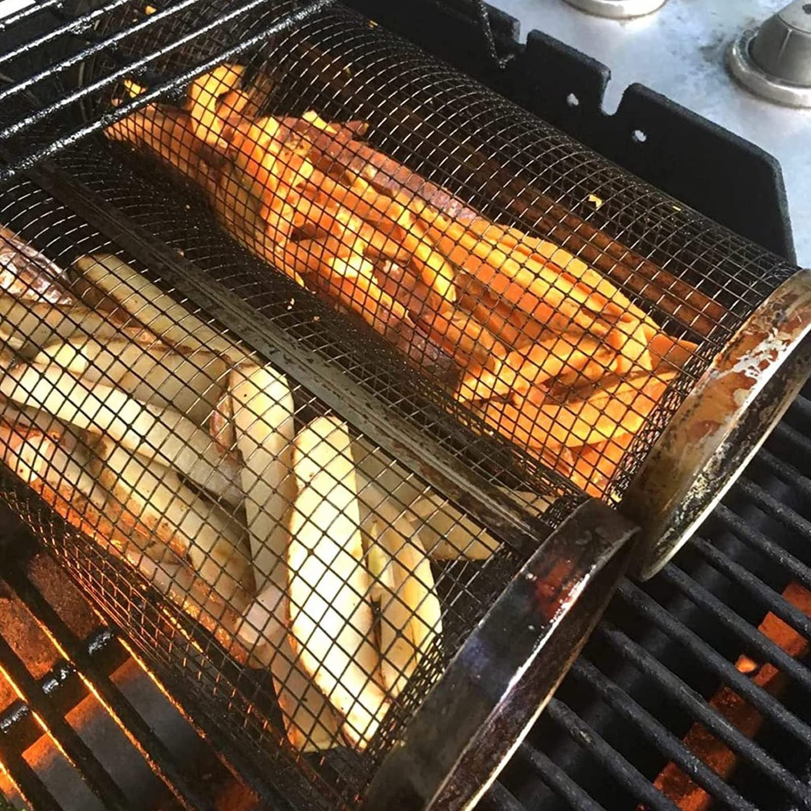 Portable Metal BBQ Grilling Basket for Outdoor Camping Portable Metal BBQ Grilling Basket for Outdoor Camping