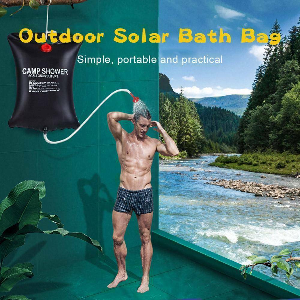 20L Camping Shower Portable Compact Solar Sun Heating Bath Bag Outdoor Travel 20L Camping Shower Portable Compact Solar Sun Heating Bath Bag Outdoor Travel