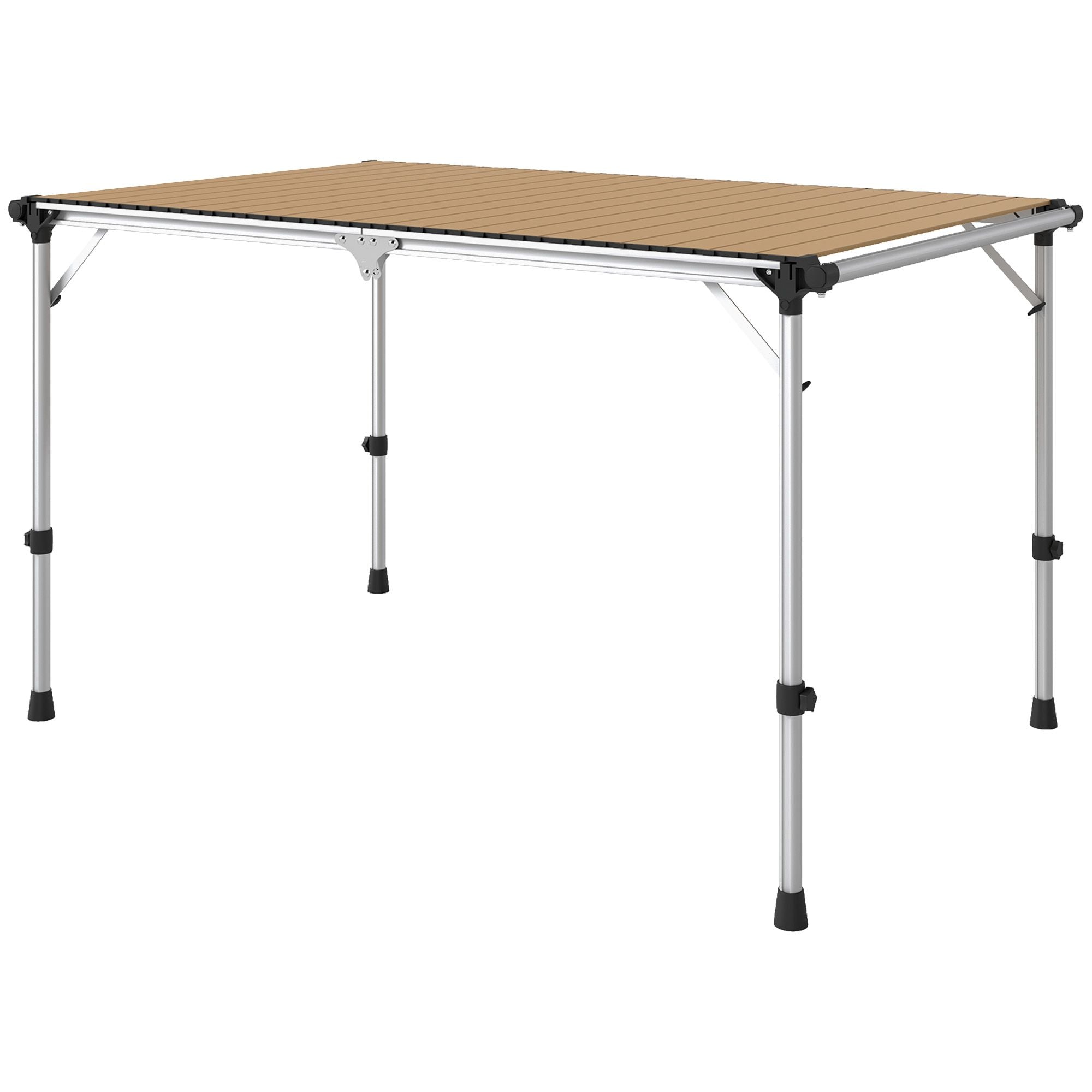 Outsunny Folding Camping Table, Adjustable Height Aluminum Table, Portable Camping Table for Picnic, Beach, BBQ Outsunny Folding Camping Table, Adjustable Height Aluminum Table, Portable Camping Table for Picnic, Beach, BBQ