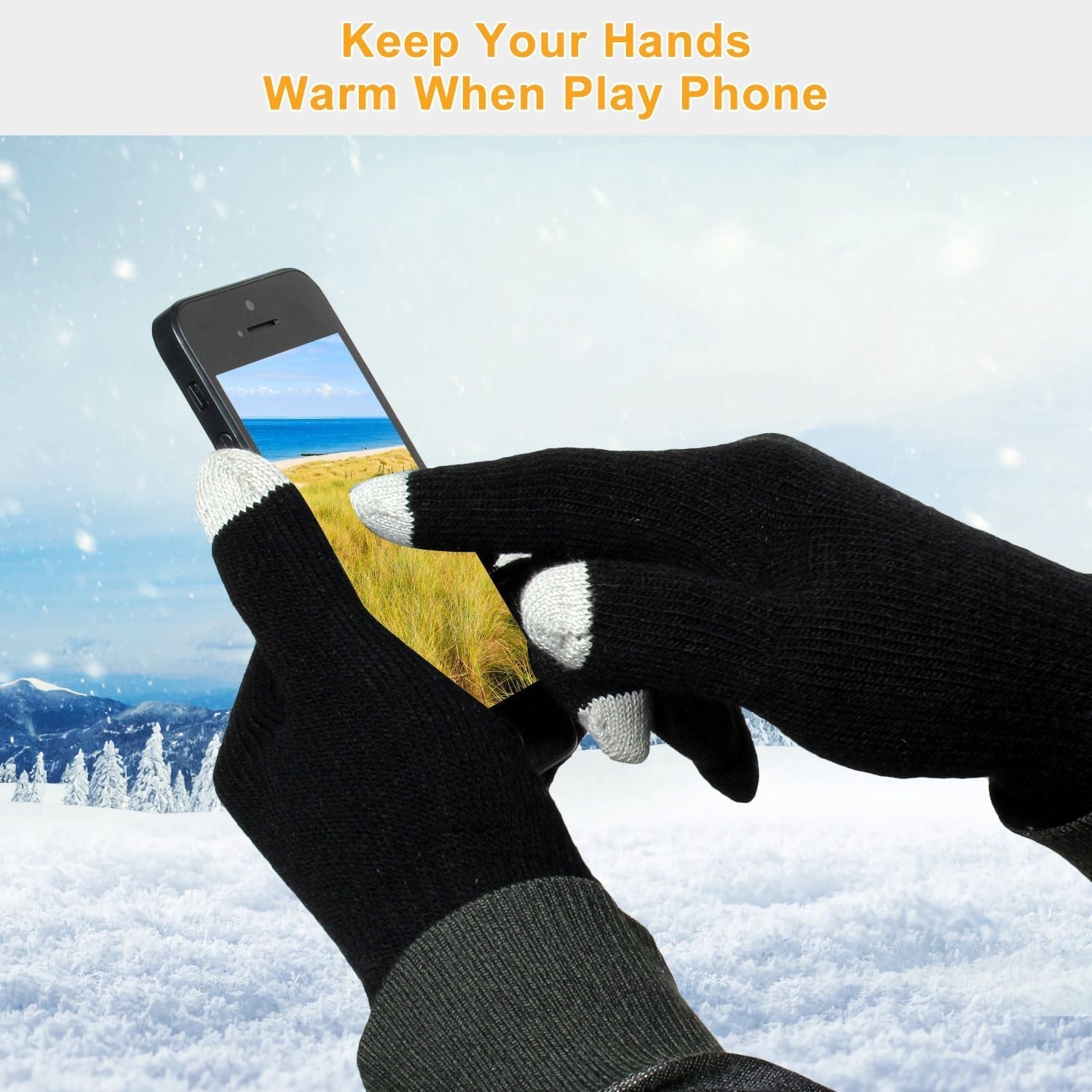 Unisex Touch Screen Gloves Full Finger Winter Warm Knitted Gloves For Warmth Running Cycling Camping Hiking Unisex Touch Screen Gloves Full Finger Winter Warm Knitted Gloves For Warmth Running Cycling Camping Hiking