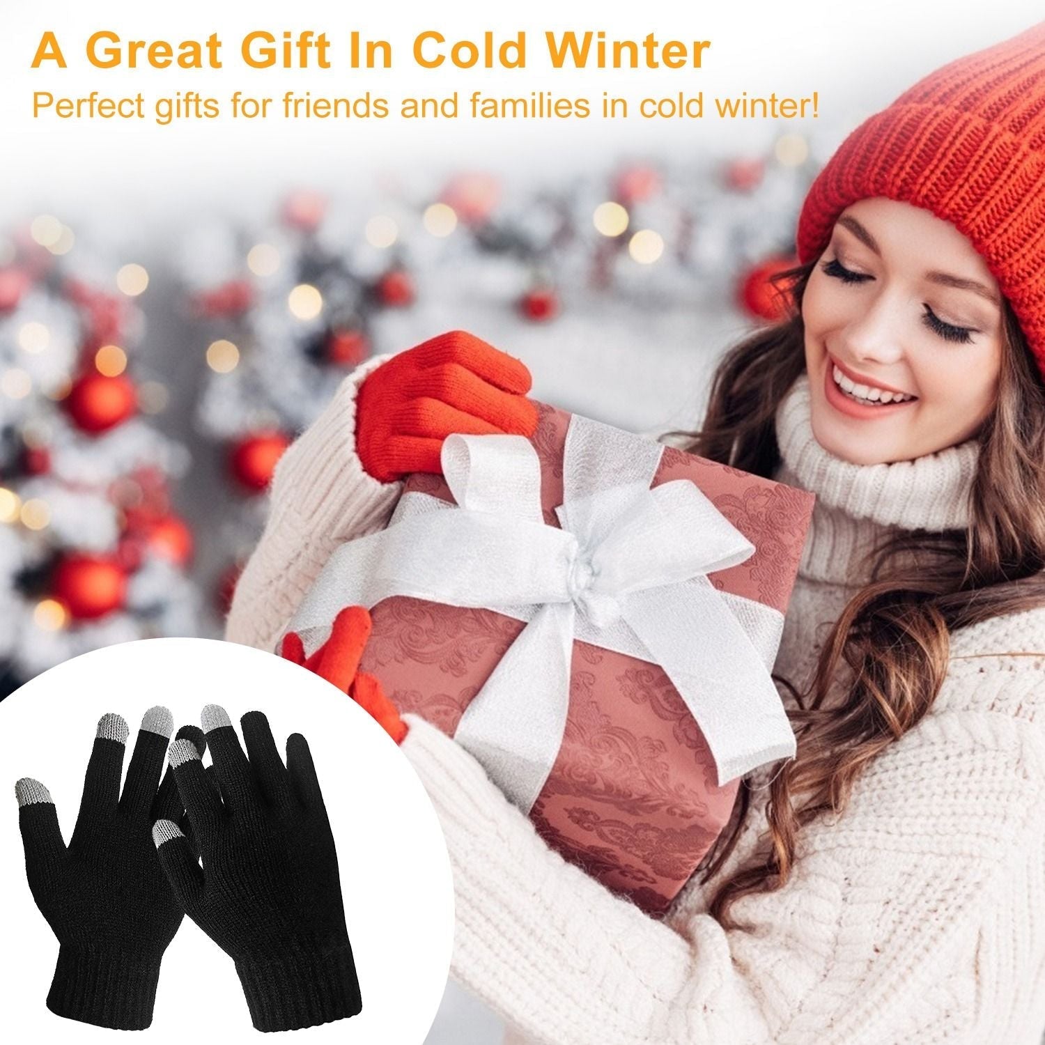 Unisex Touch Screen Gloves Full Finger Winter Warm Knitted Gloves For Warmth Running Cycling Camping Hiking Unisex Touch Screen Gloves Full Finger Winter Warm Knitted Gloves For Warmth Running Cycling Camping Hiking