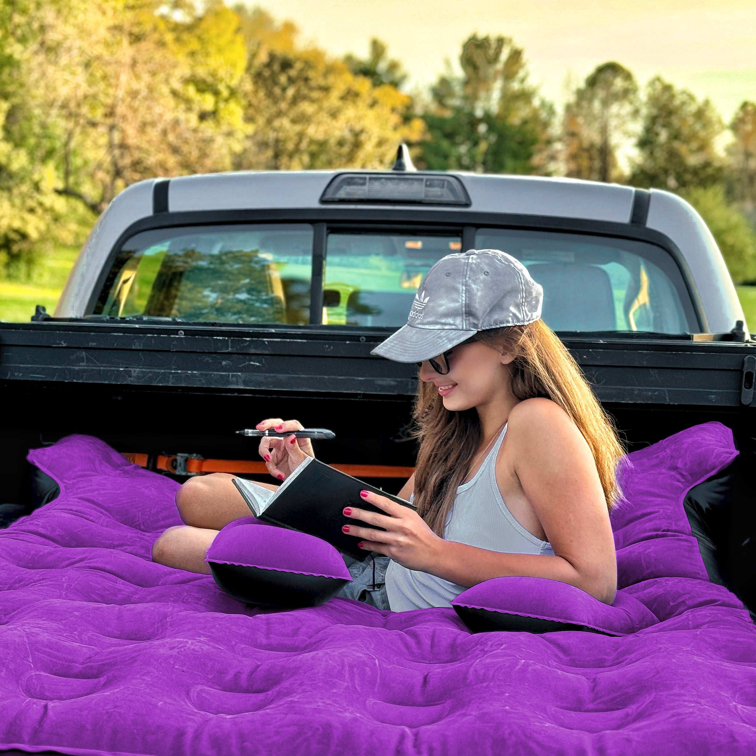 DikaSun Truck Bed Air Mattress – Fits 5.5 to 6.5 ft Beds | Blue