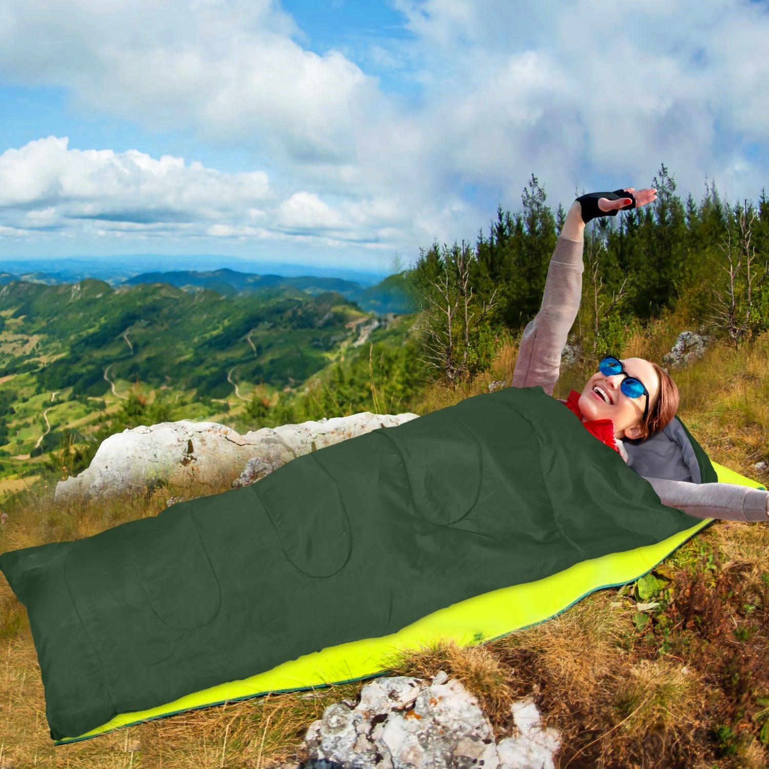 3-Season Sleeping Bag – Lightweight & Moisture-Proof, 32°F–50°F Rated