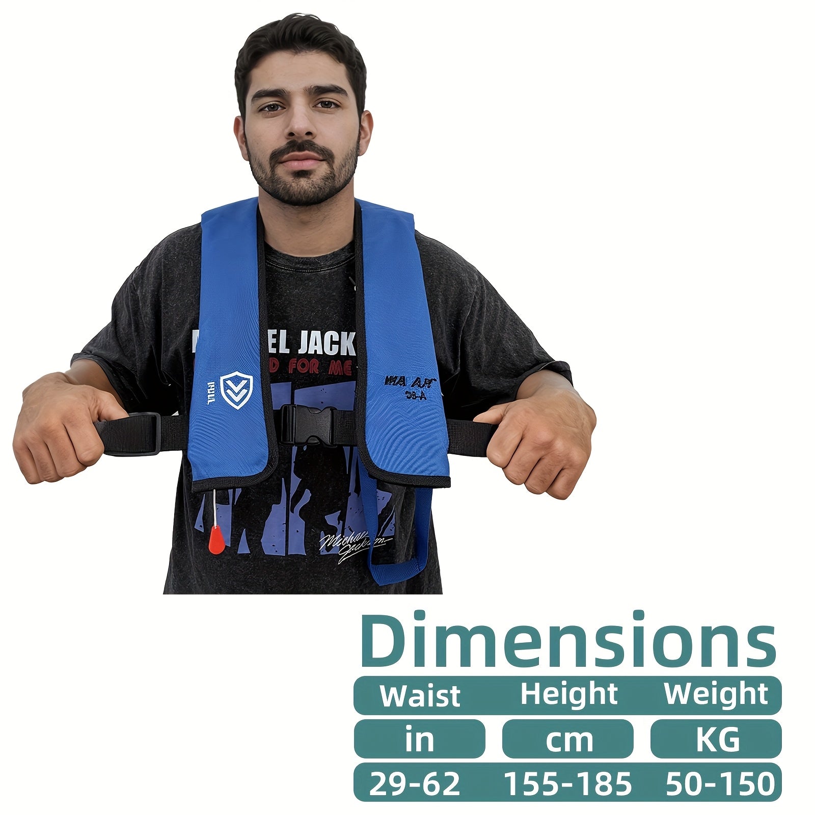 HWAYAN Inflatable Life Vest – Adjustable Adult PFD, 330 lbs Capacity