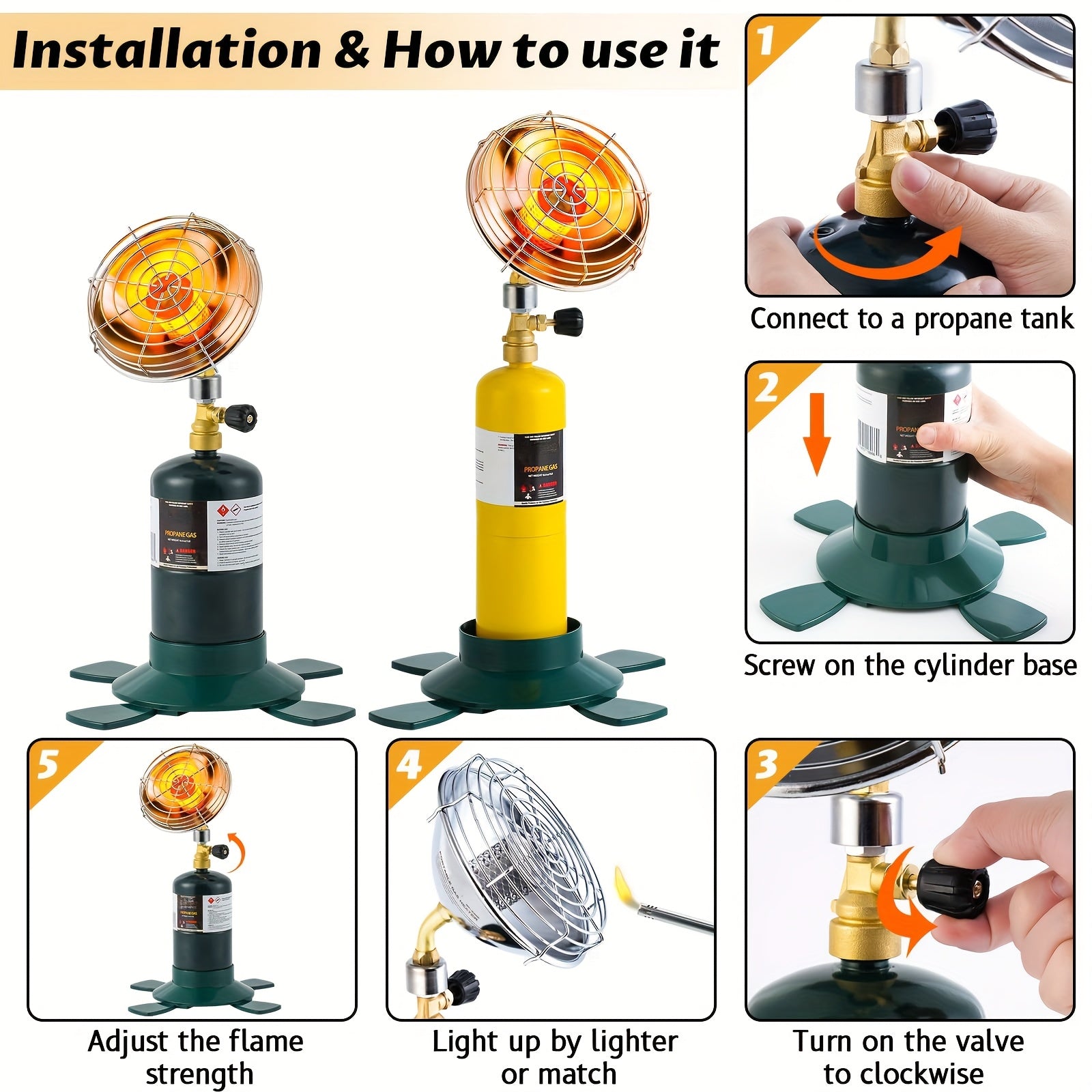 6200 BTU Portable Propane Heater