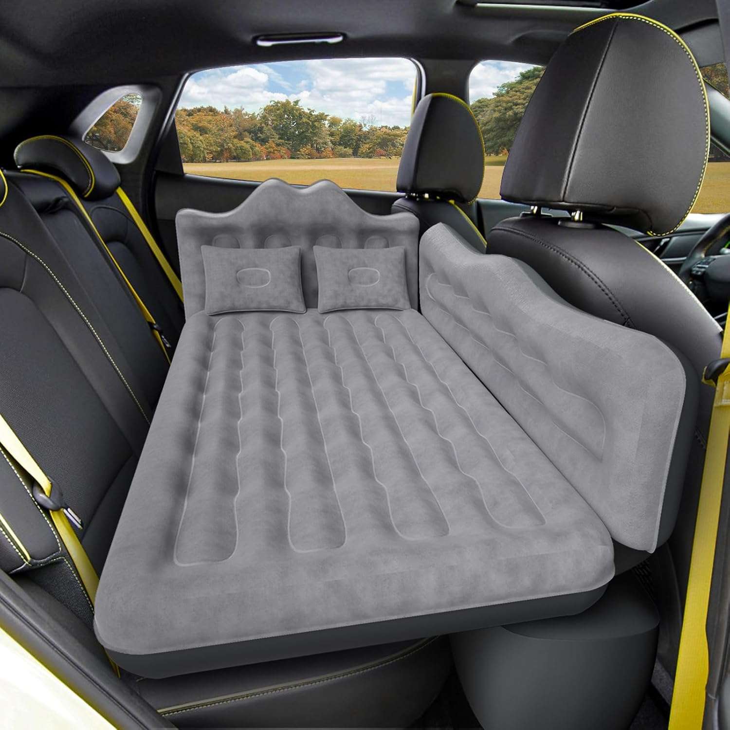 DikaSun Backseat Air Mattress for SUV, Car & Truck – 24" Width | Grey