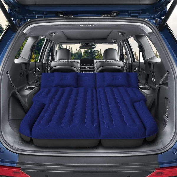 DikaSun Universal SUV Air Mattress – Extra-Thick Flocking, 4-Chamber Design | Navy