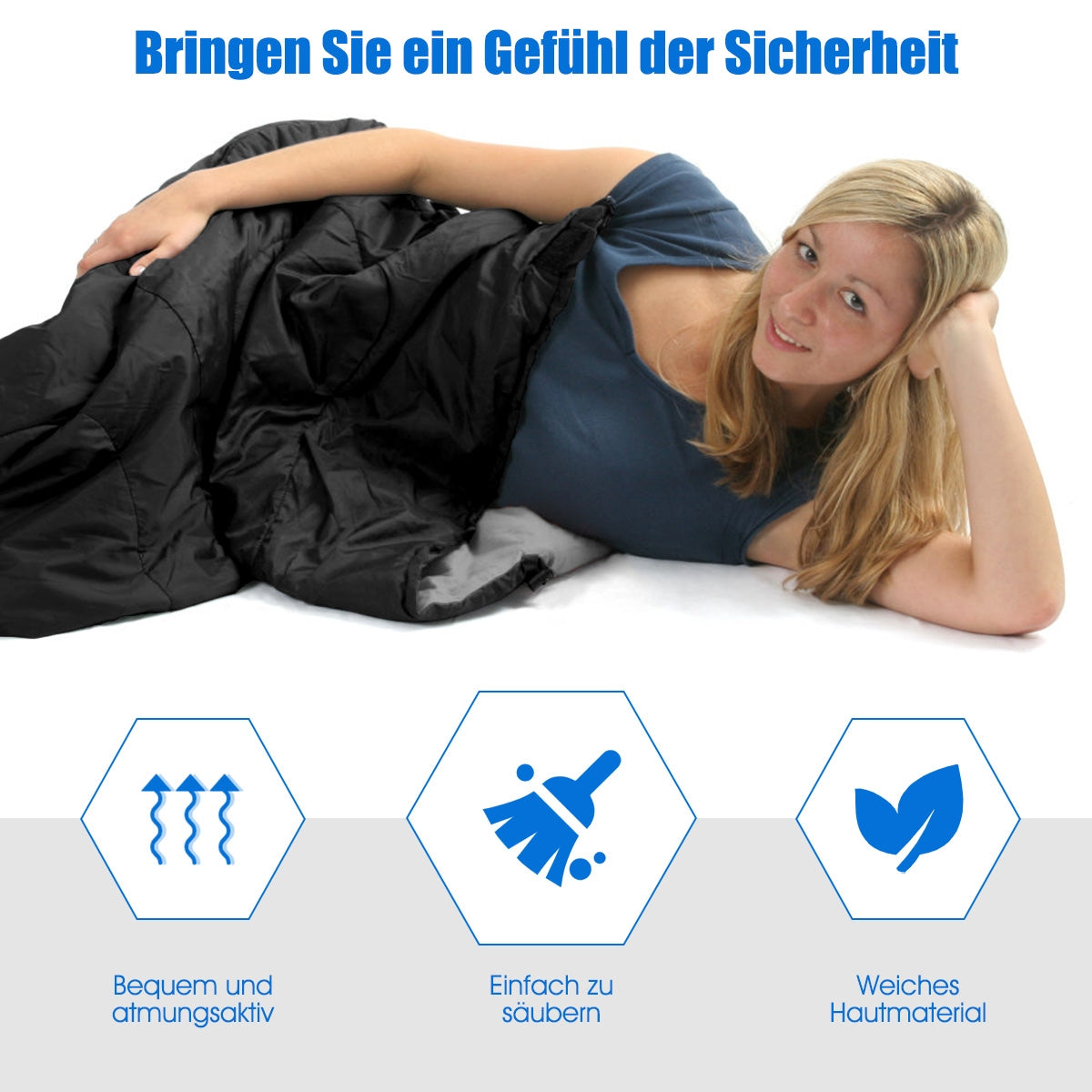 2-Person Waterproof Sleeping Bag with Pillows – 32°F Rated, Splits into 2