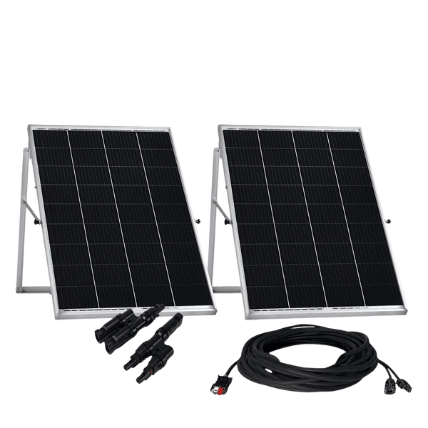 Nature's Generator 200W Rigid Solar Panel Kit — 2x 100W Monocrystalline Panels