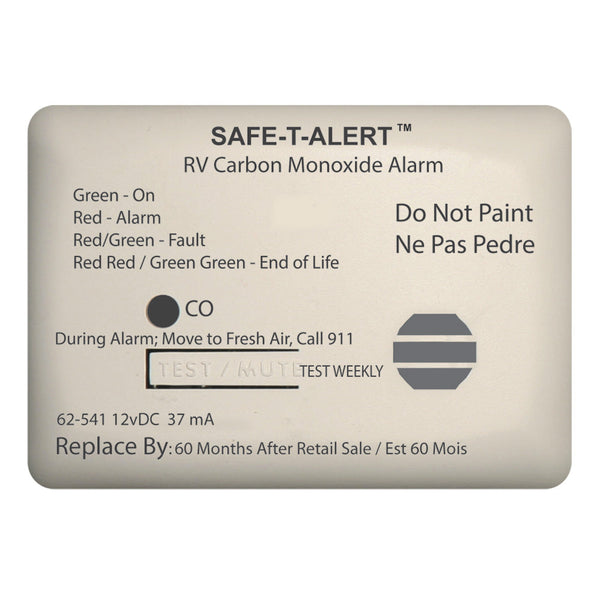 Safe-T-Alert 62 Series 12V RV CO Alarm – Surface Mount