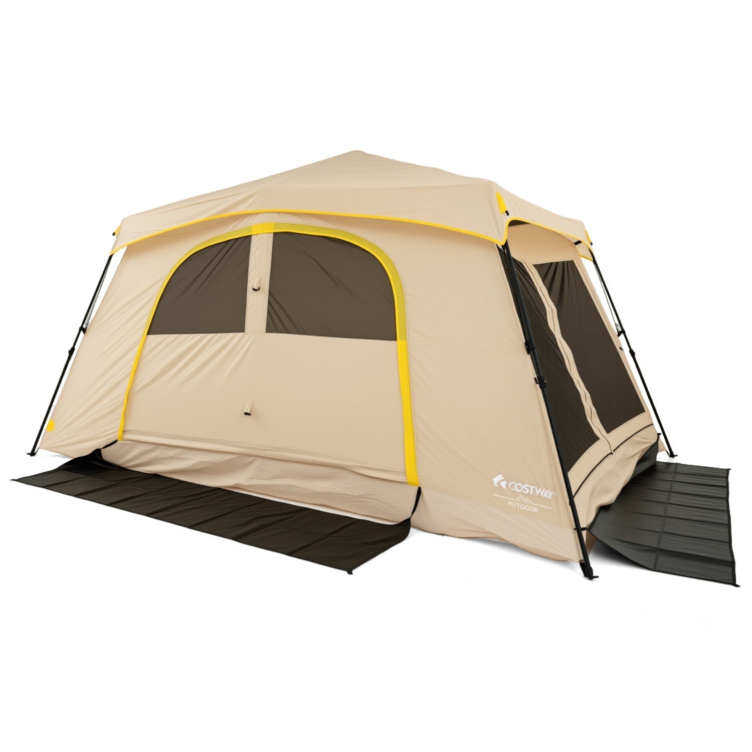 10-Person Instant Cabin Tent with Rainfly – 60-Second Setup, 13ft x 9ft