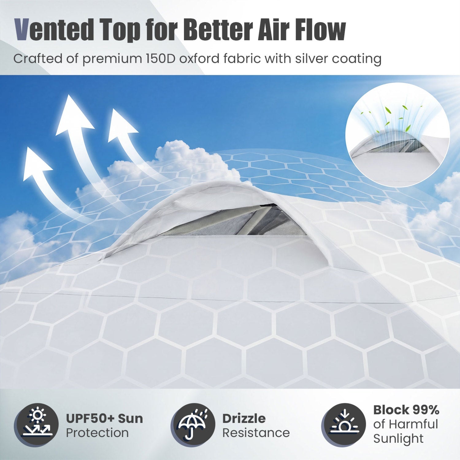 10' x 10' Pop-Up Canopy with Sidewall and Storage Pockets