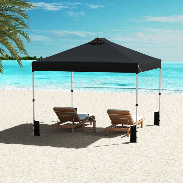 10' x 10' Vented Pop-Up Canopy with One-Hand Center Lock