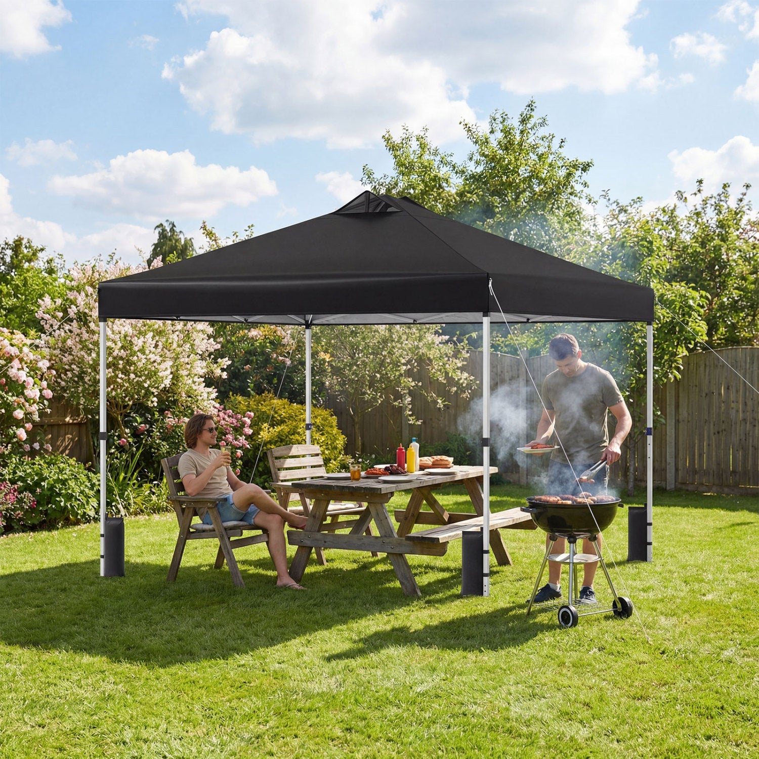 10' x 10' Vented Pop-Up Canopy with One-Hand Center Lock