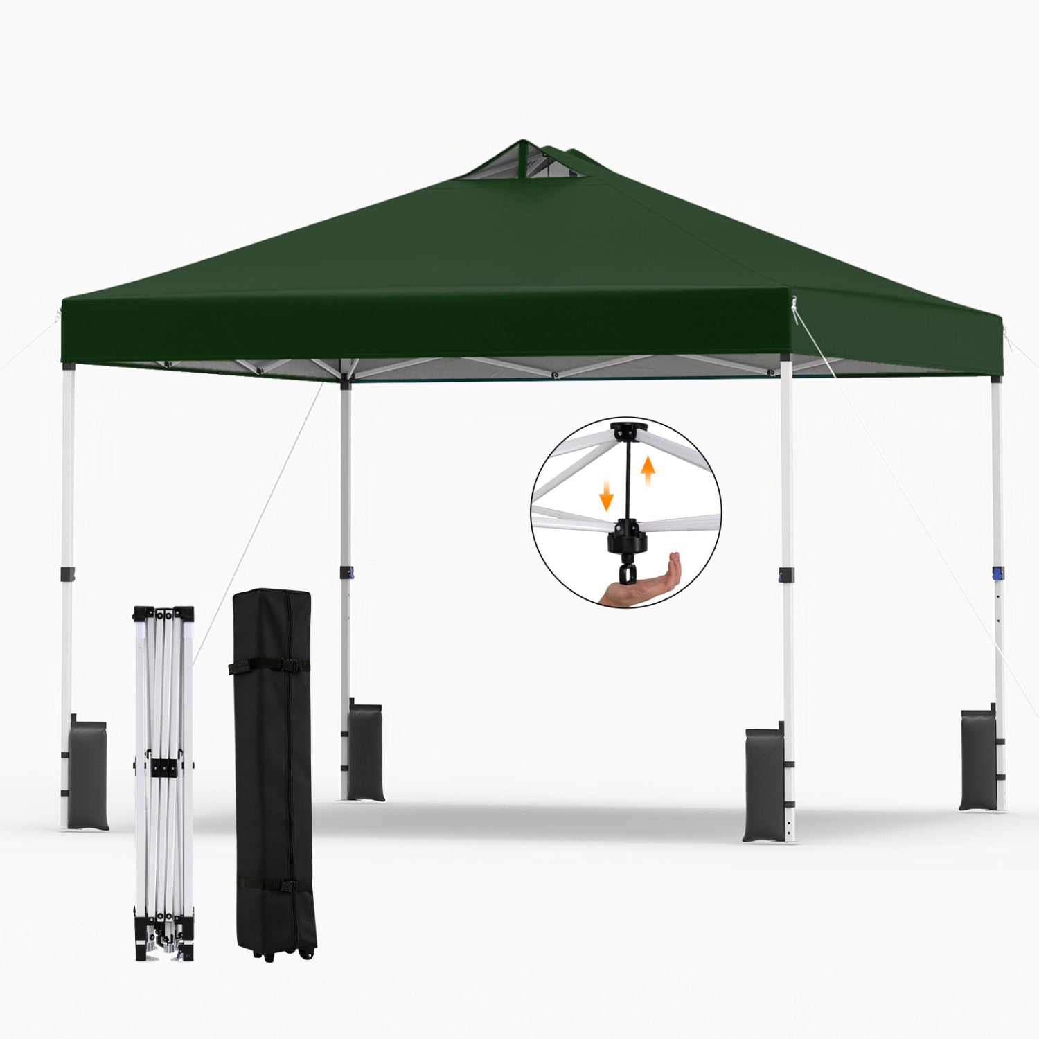 10' x 10' Vented Pop-Up Canopy with One-Hand Center Lock