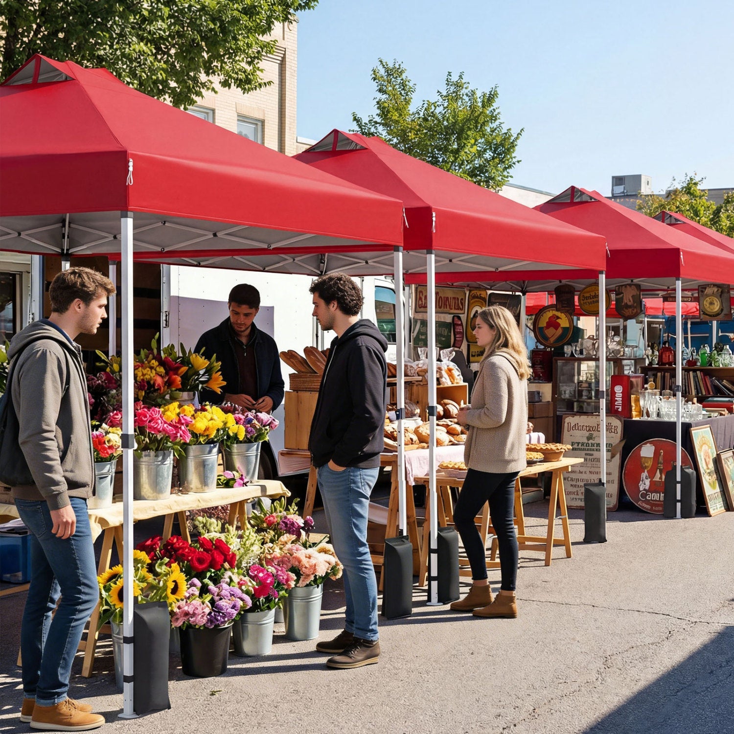 10' x 10' Vented Pop-Up Canopy with One-Hand Center Lock