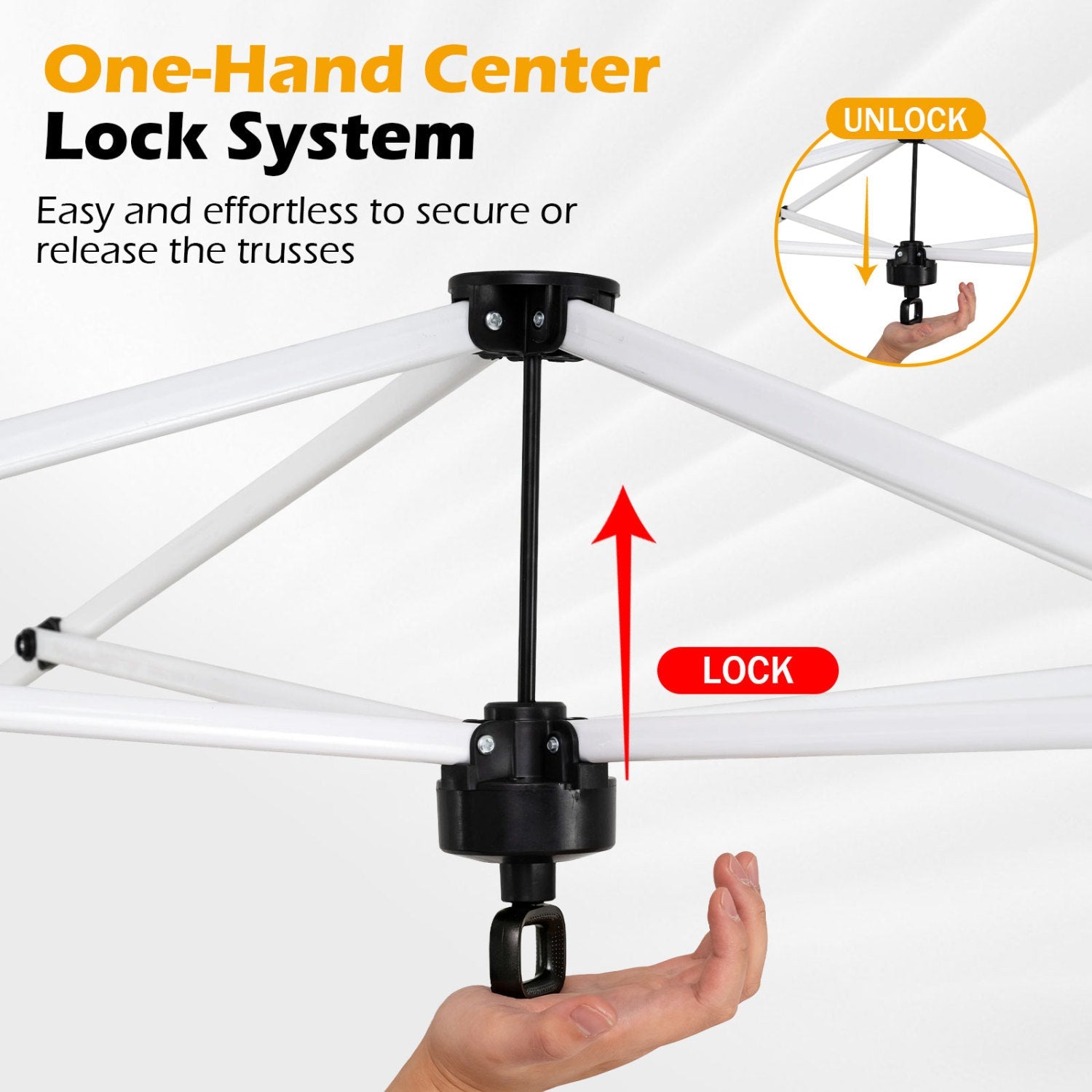10' x 10' Vented Pop-Up Canopy with One-Hand Center Lock