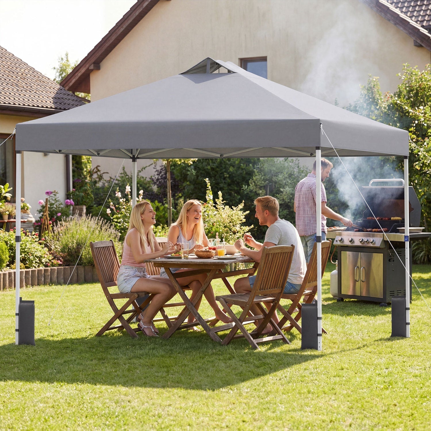 10' x 10' Vented Pop-Up Canopy with One-Hand Center Lock