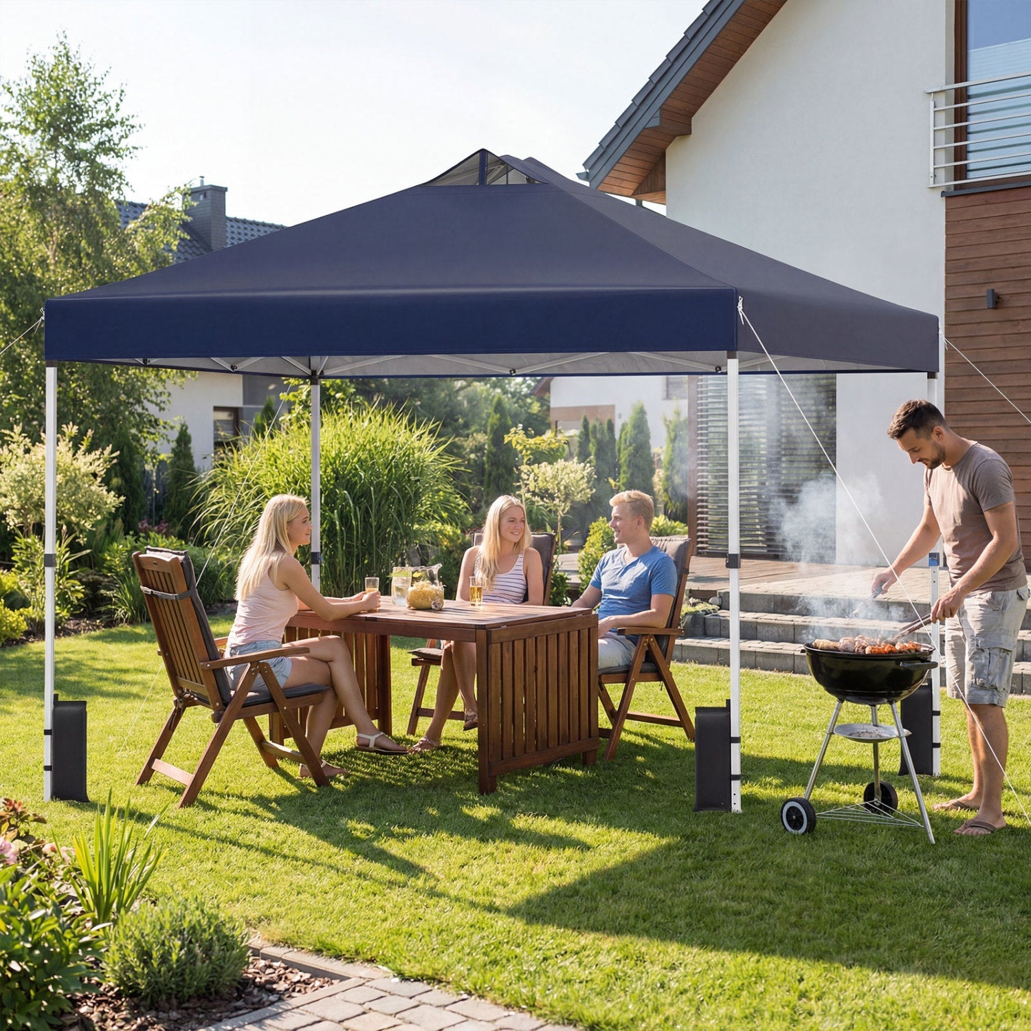 10' x 10' Vented Pop-Up Canopy with One-Hand Center Lock