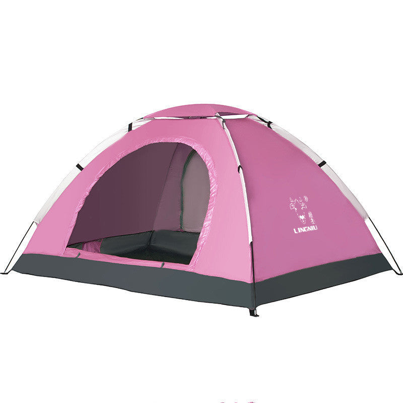 Single Layer Camping Tent – 3-4 Person Outdoor Shelter