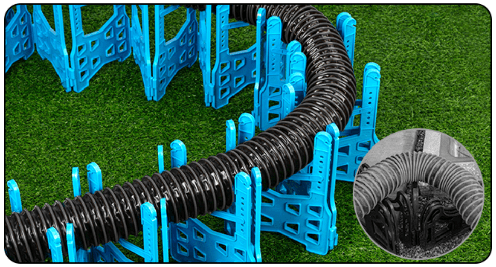 20FT RV Sewer Hose Support – Adjustable Height with Deep Cradles & Rubber Bands
